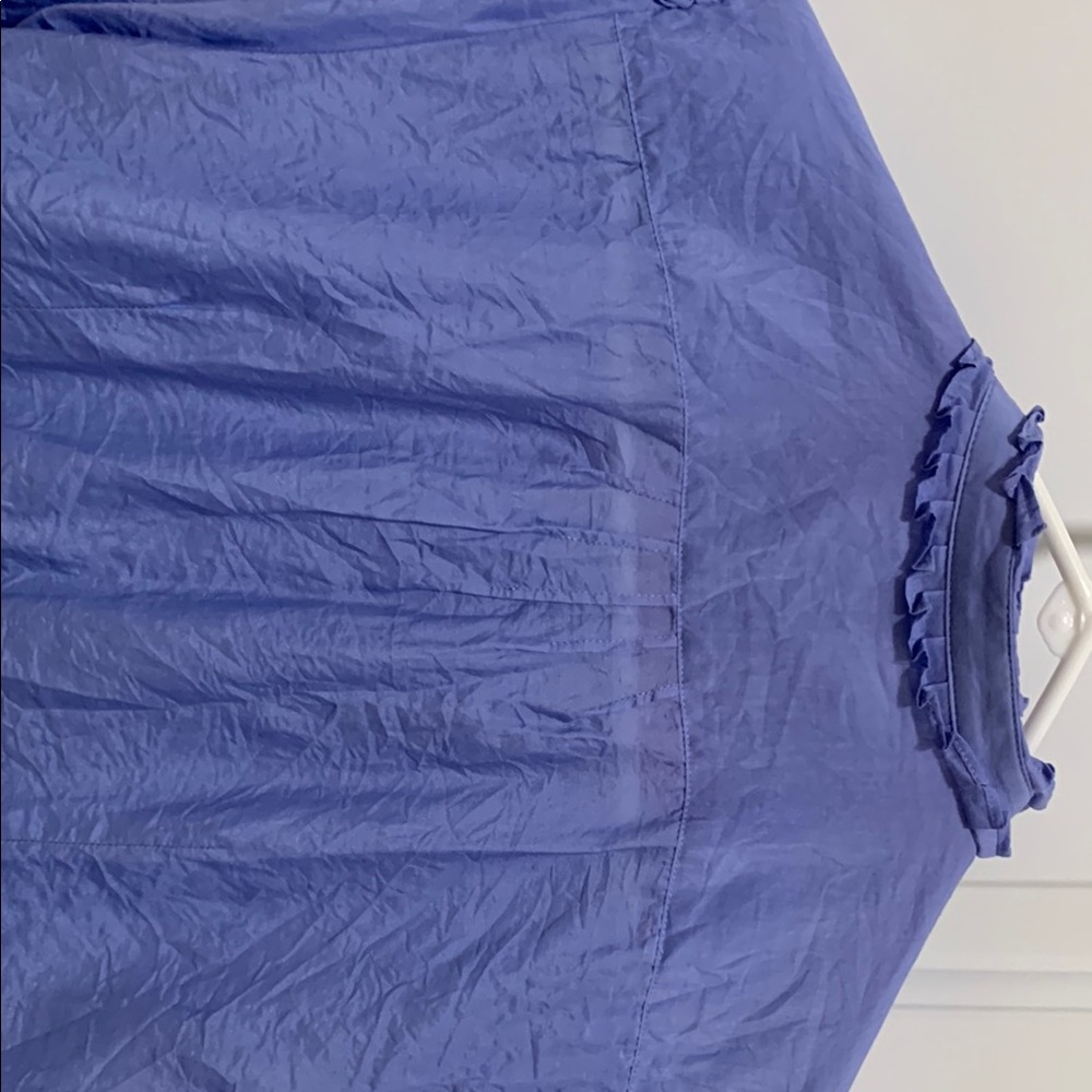 J. Crew Ruffle Button-Up Blouse - Purple - Picture 8 of 10